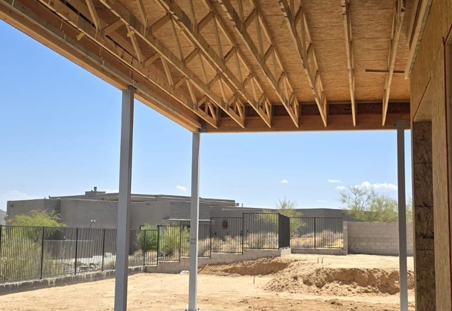 Covered patio trusses