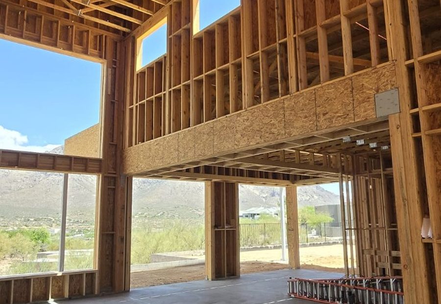 Custom home framing