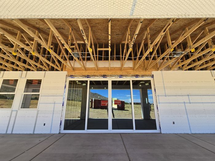 Covered patio roof truss framing