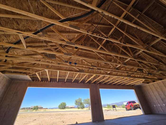 Recent garage roof truss framing