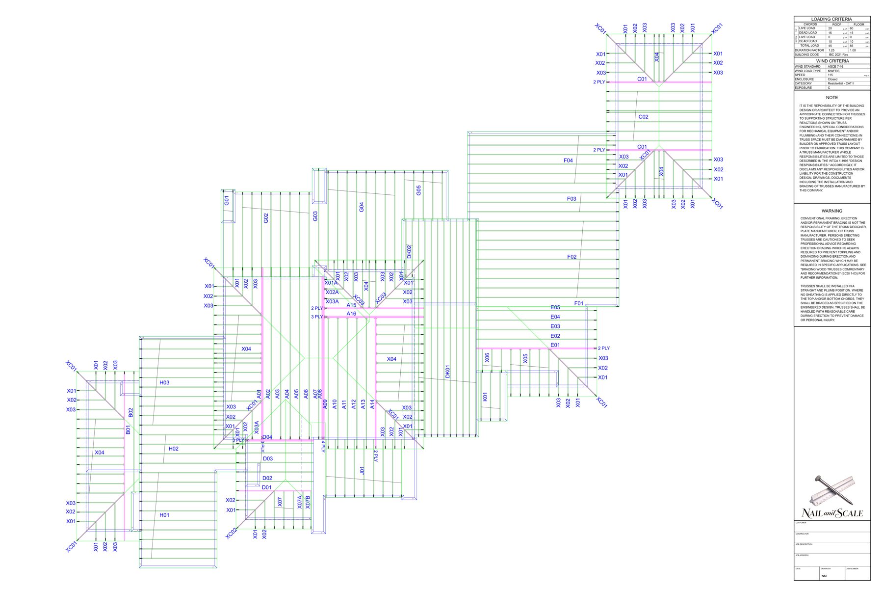 Floor and Roof Layout Example